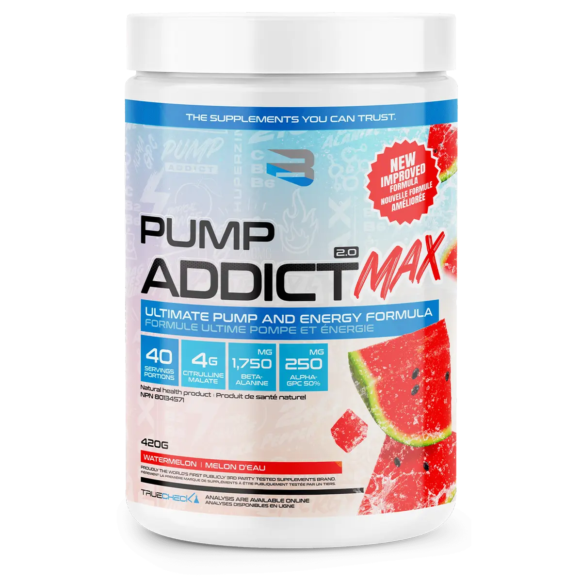 Believe - Pump addict max - 425g - 40 portions