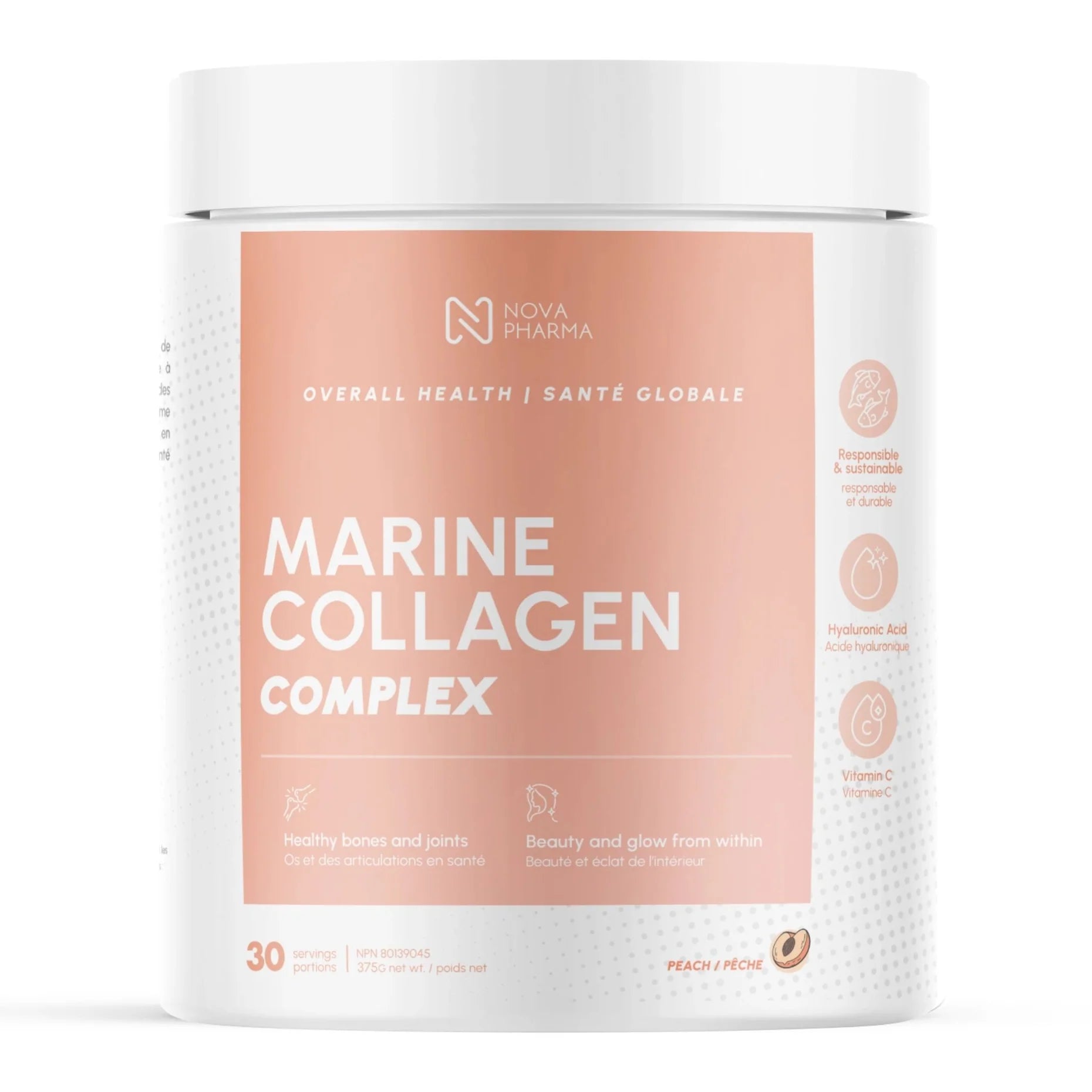 Nova Pharma - Marine Collagen Powder, 390g