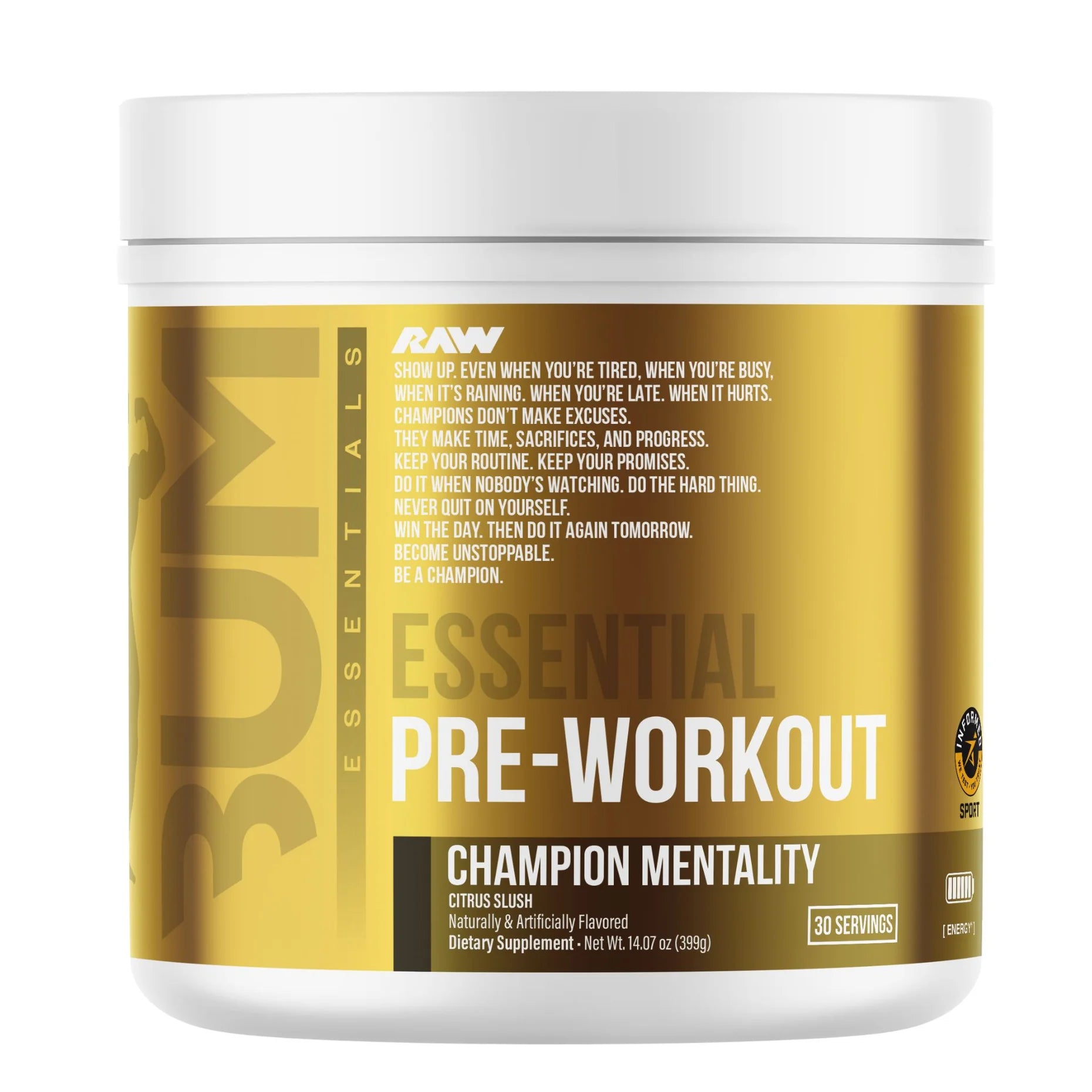 Raw nutrition -CBum Essentiel Pre Workout - 408g