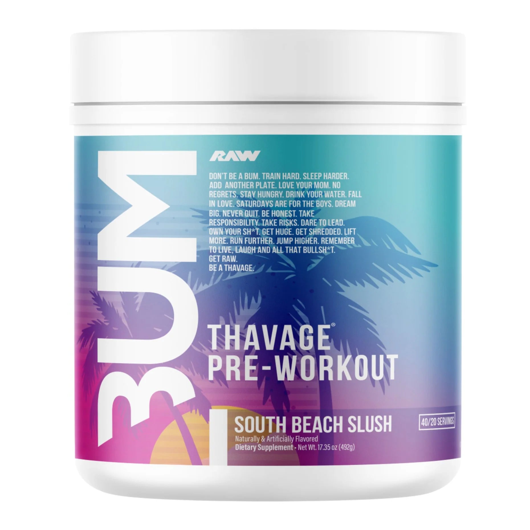 Raw nutrition -Cbum séries Thavage pré workout
