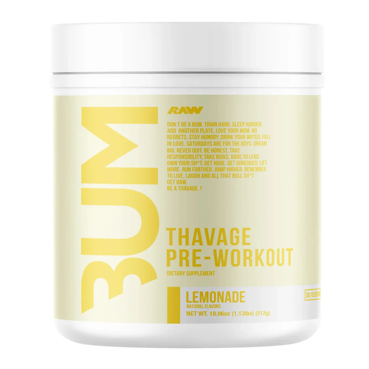 Raw nutrition -Cbum séries Thavage pré workout - 40 portions