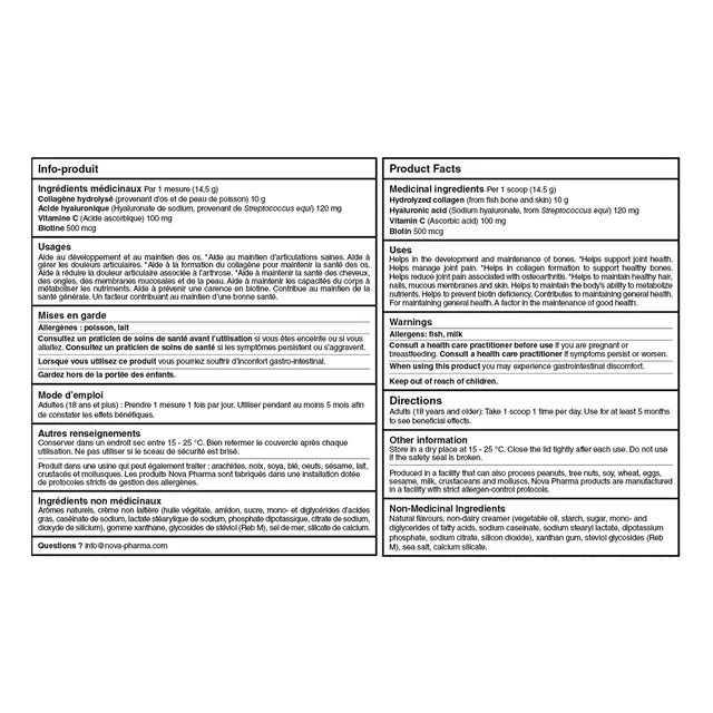 Nova Pharma - Marine Collagen Powder, 390g - 30 portions