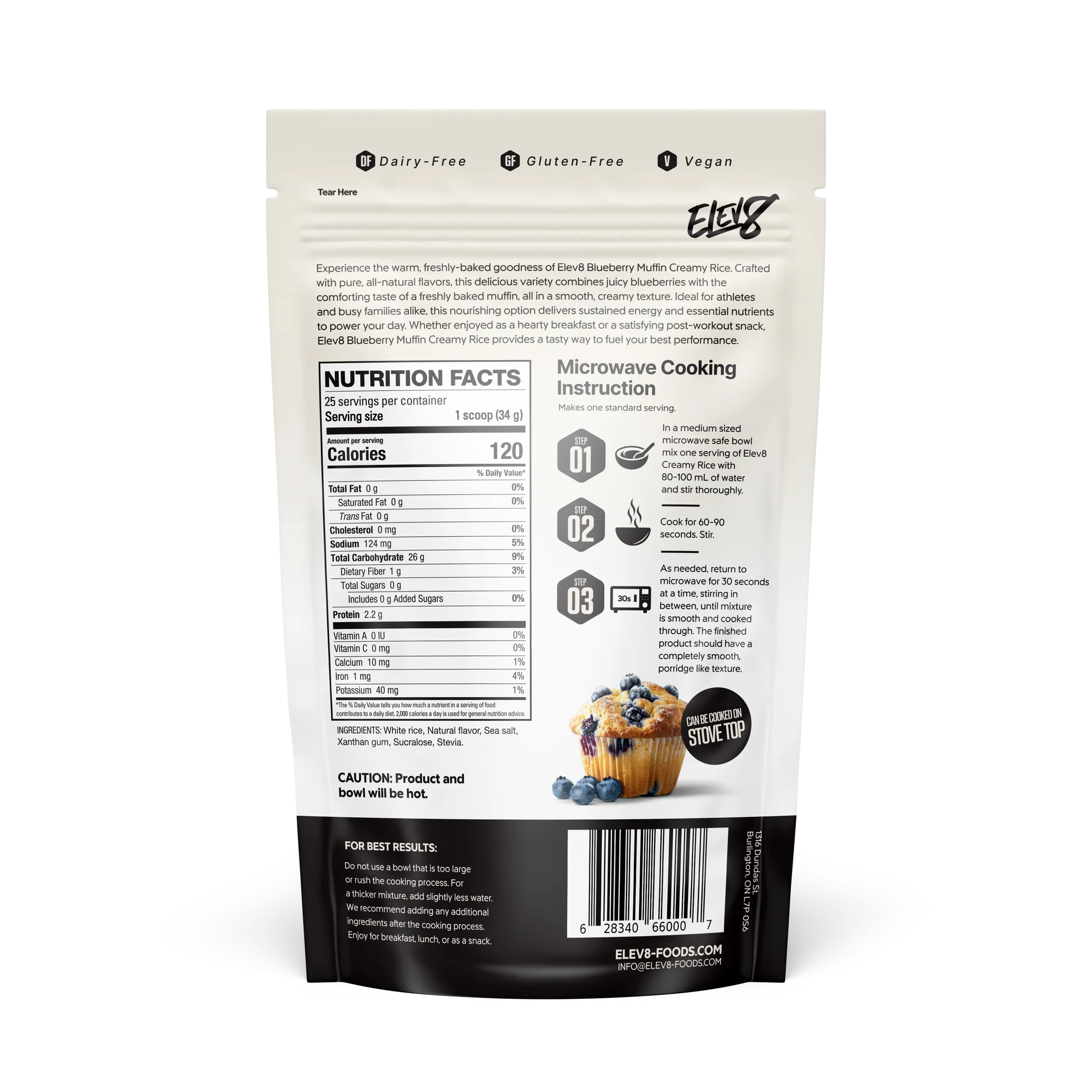 ELEV8 -crème de riz - 25 portions